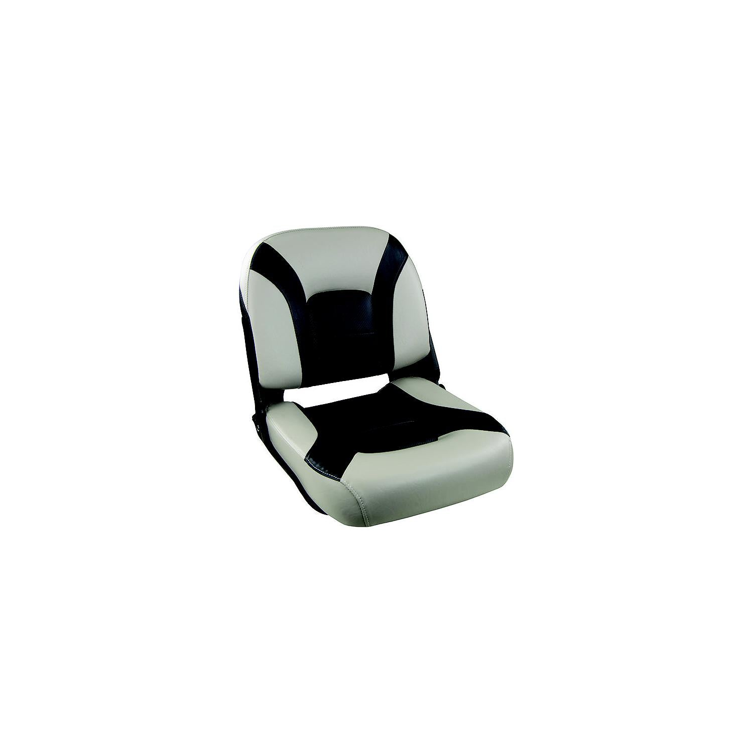 Springfield Marine 1061077-1 10610771 Skipper Low Back Fold Down Seat, Charcoal & Gray