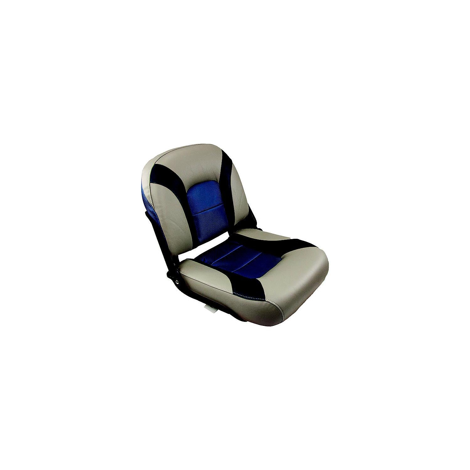 Springfield Marine 1061079-1 10610791 Skipper Low Back Fold Down Seat, Blue & Gray