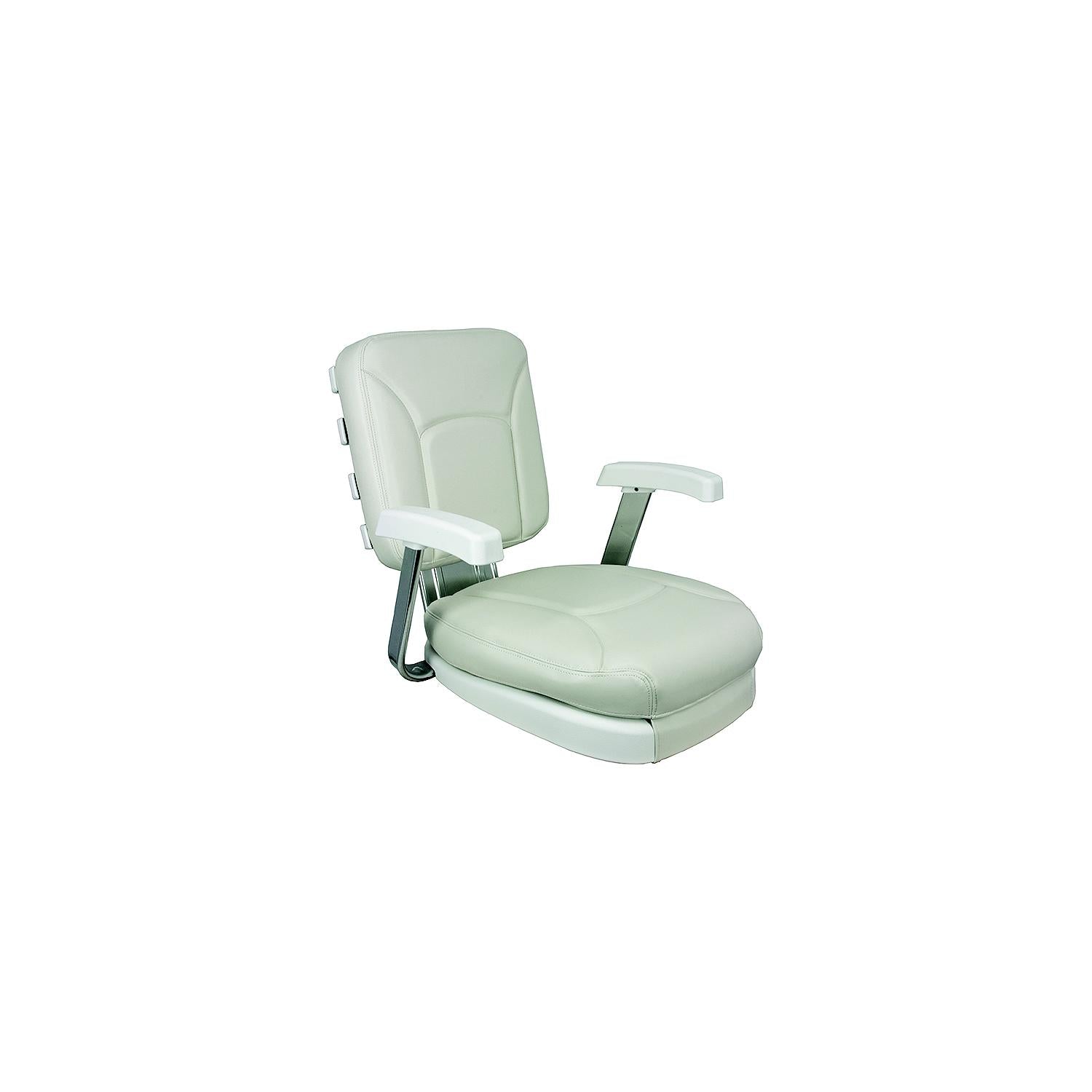 Springfield Marine 1061301 Ladder Back Seat With White Cushions and Gimbal