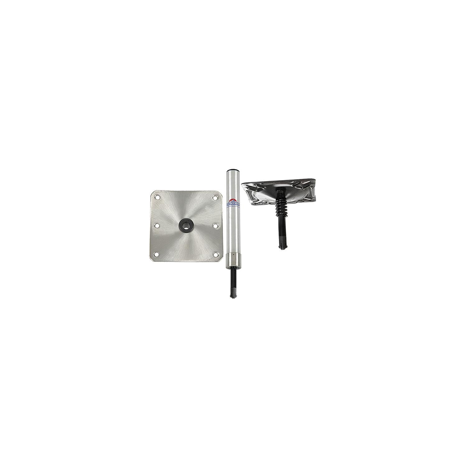 Springfield Marine 1615433-1 KingPinâ„¢ Removable Pedestal System Standard Hi-Lo 3-Piece Package, Satin Finish (Includes Post, Swivel and
