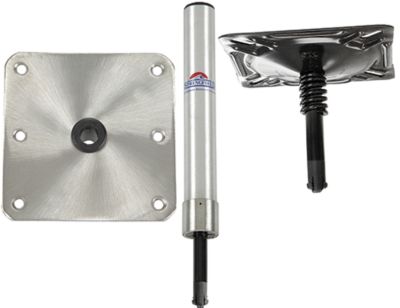 Springfield Marine 1615431-1 KingPinâ„¢ Removable Pedestal System Standard Hi-Lo 3-Piece Package, Satin Finish (Includes Post, Swivel and