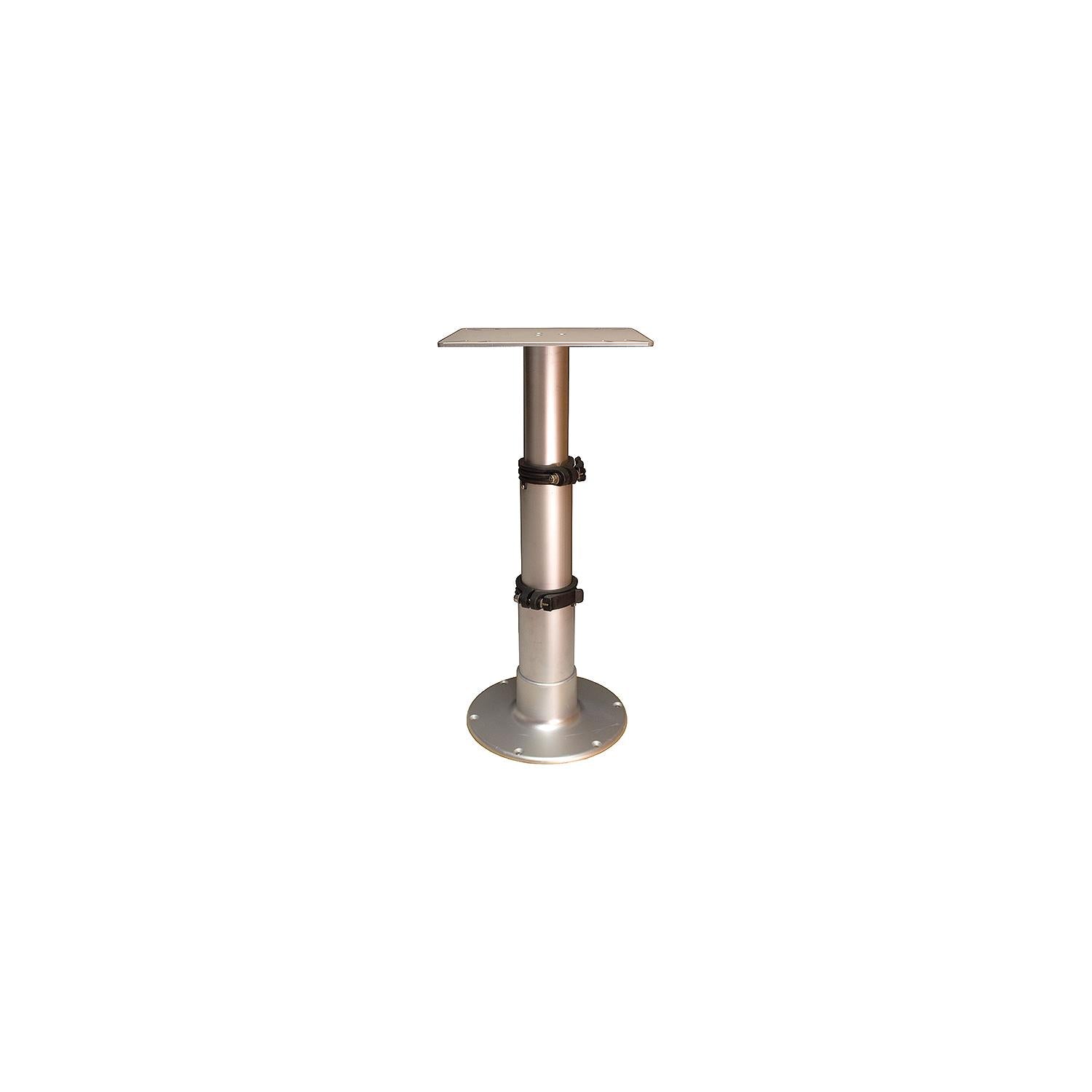 Springfield 1660230 3-Stage Clear Anodized Pedestal Set (Includes Square Table Mount and Base), 12-3/4