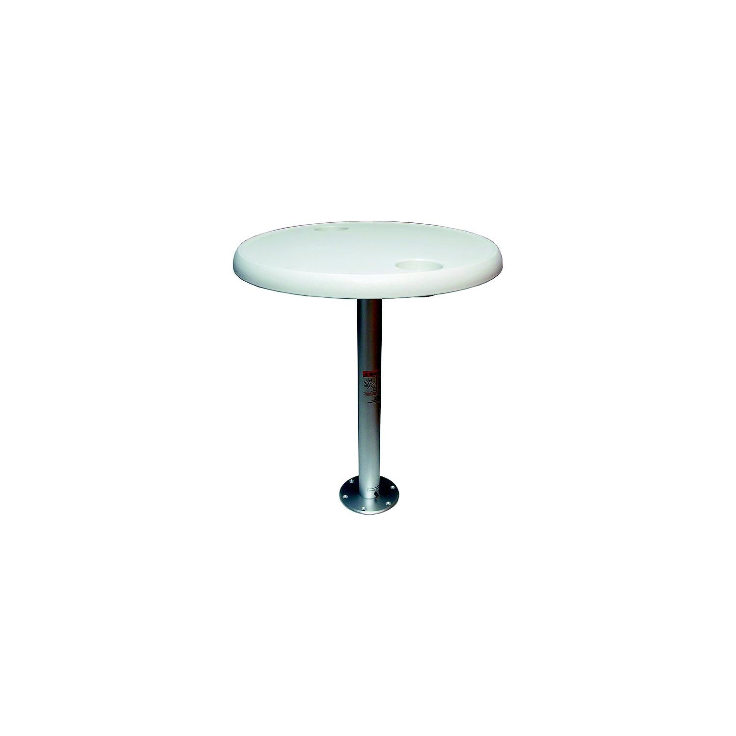 Springfield Marine 1690202 Dock Edge Stowable Table Package, Round Tabletop