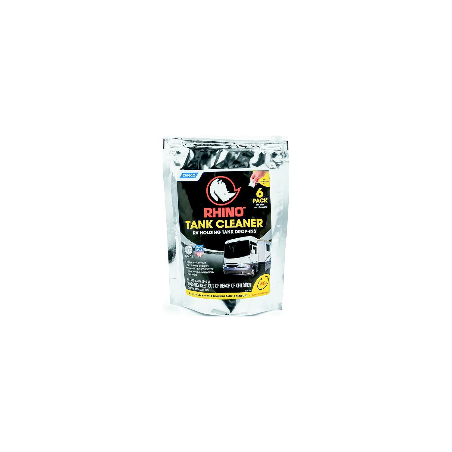 Camco 41560 Rhinoâ„¢ Holding Tank Cleaner, Drop Ins, 6/pk