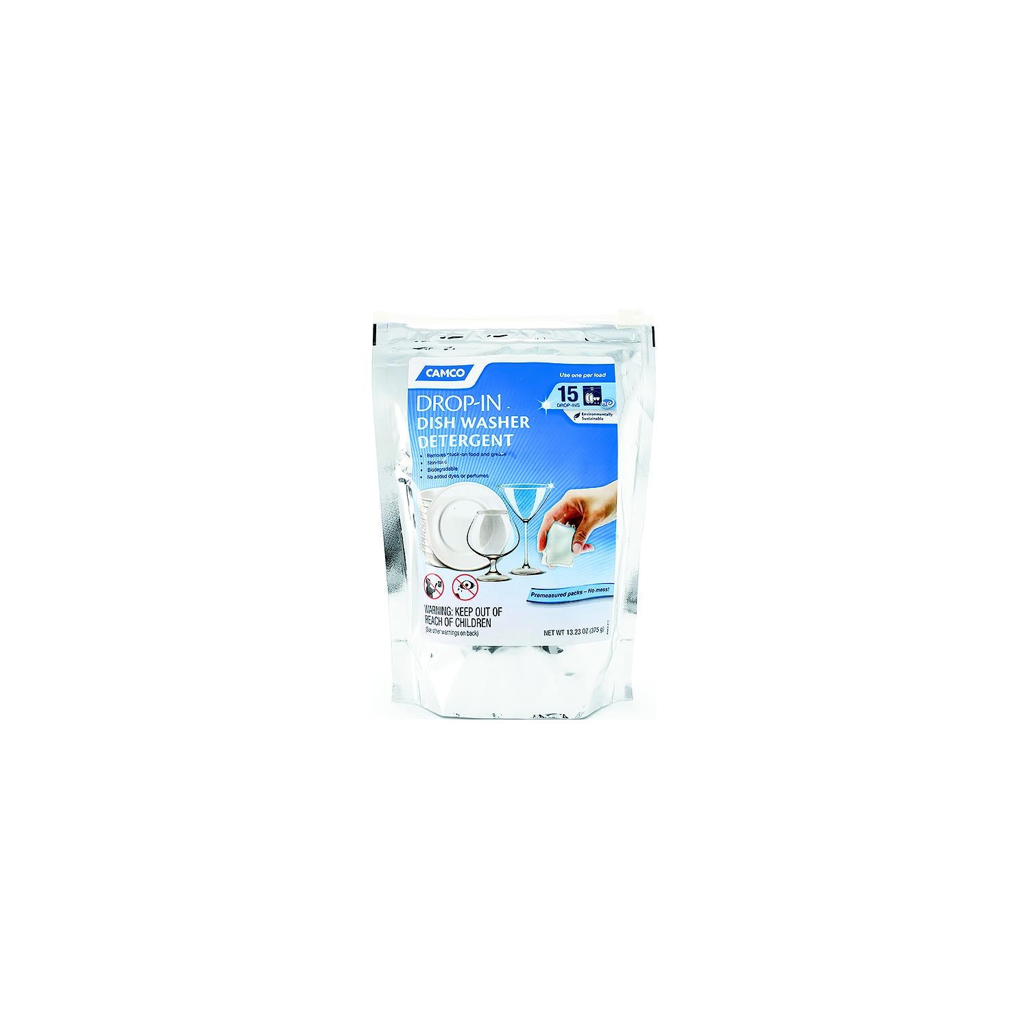 Camco 41599 Dishwashing Detergent Drop-Ins, 15/pk
