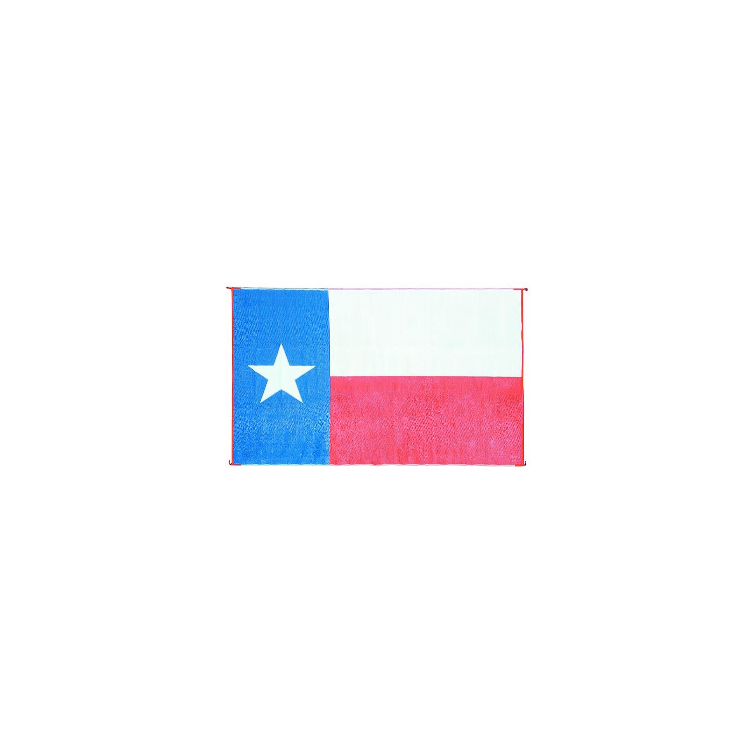 Camco 42860 Open Air Texas Flag Outdoor Leisure Mat, 9' X 12'