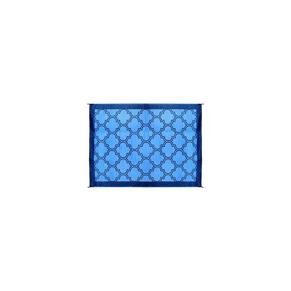 Camco 42876 Open Air Lattice Outdoor Leisure Mat, Blue, 6' x 9'