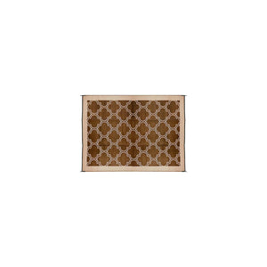 Camco 42877 Open Air Lattice Outdoor Leisure Mat, Brown, 6' x 9'