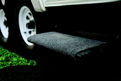 Camco 42921 Step Rug XL For Larger Manual or Electric RV Steps 18" Wide, Brown