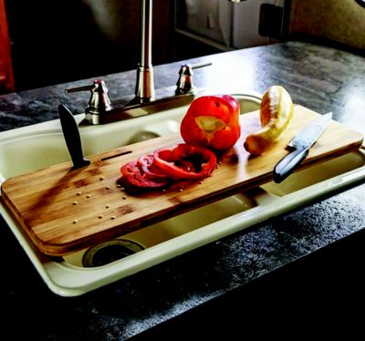 Camco 43543 Bamboo Over The Sink Cutting Board