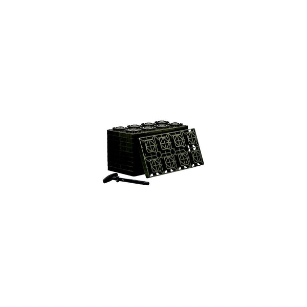 Camco 44525 FasTen 4 x 2 Leveling Blocks, Brown, 10/pk
