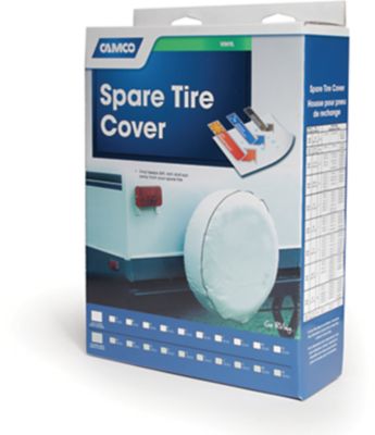 Camco 45346 Vinyl Spare Tire Cover, 27" Diameter, Arctic White