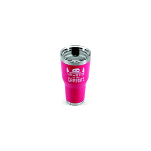 Camco 53062 Life Is Better At The Campsite Tumbler, 30 oz., Coral