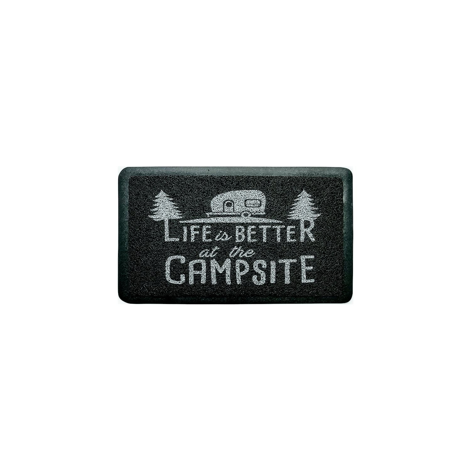 Camco 53200 Life Is Better At The Campsite Scrub Mat, Gray