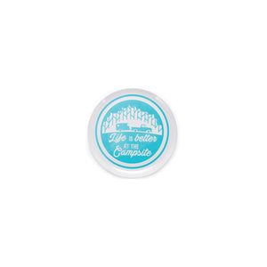 Camco 53227 Melamine Dishware, Blue Tree & Truck Pattern, 9-3/4