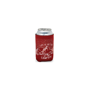 Camco 53248 Life Is Better At The Campsite Can Holder, Burgundy, Sunrise