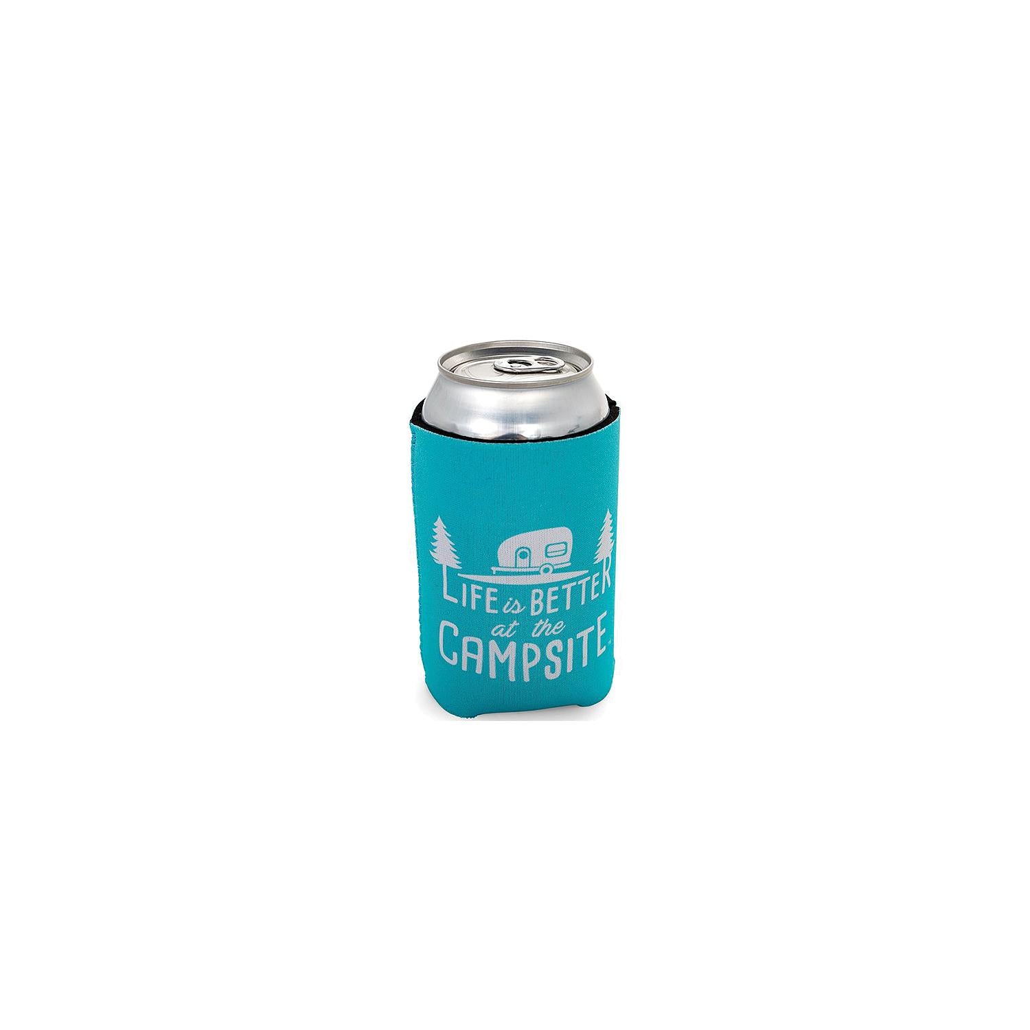 Camco 53249 Life Is Better At The Campsite Can Holder, Teal,