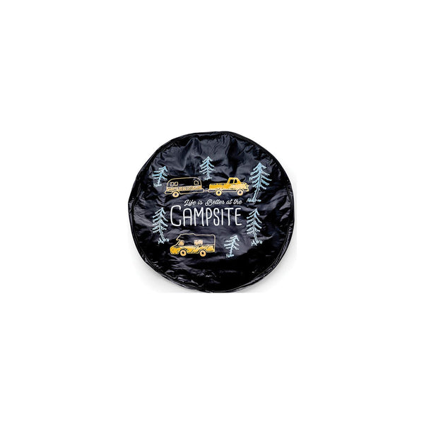 Camco 53292 Spare Tire Cover, 27", Black / Trees