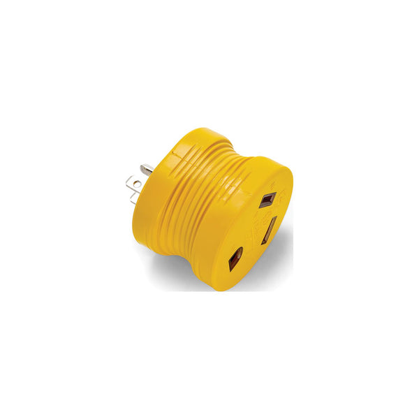 Camco 55222 Electrical Adapter, 15A Male, 30A Female, Bulk