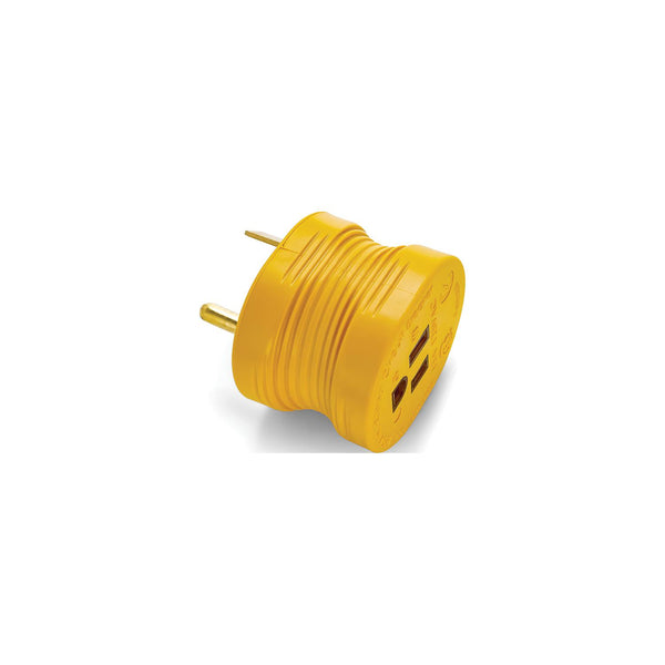 Camco 55233 Electrical Adapter, 30A Male, 15A Female