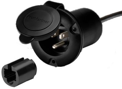 ProMariner 51300 Pro Mariner AC Plug Holder+, Black