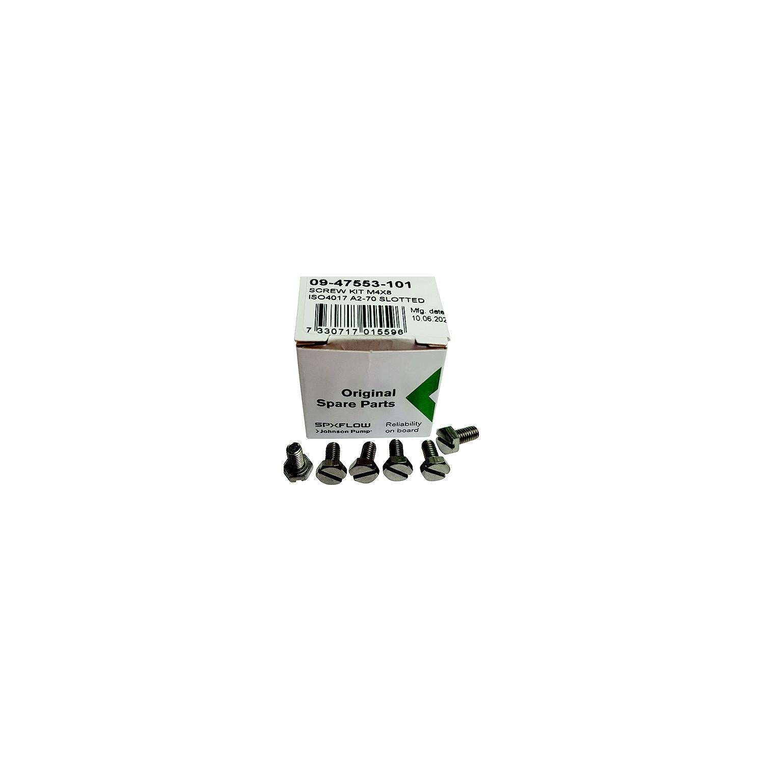 Johnson Pump 09-47553-101 0947553101 OEM Screw Kit for raw water impeller pump F35, F4, F5