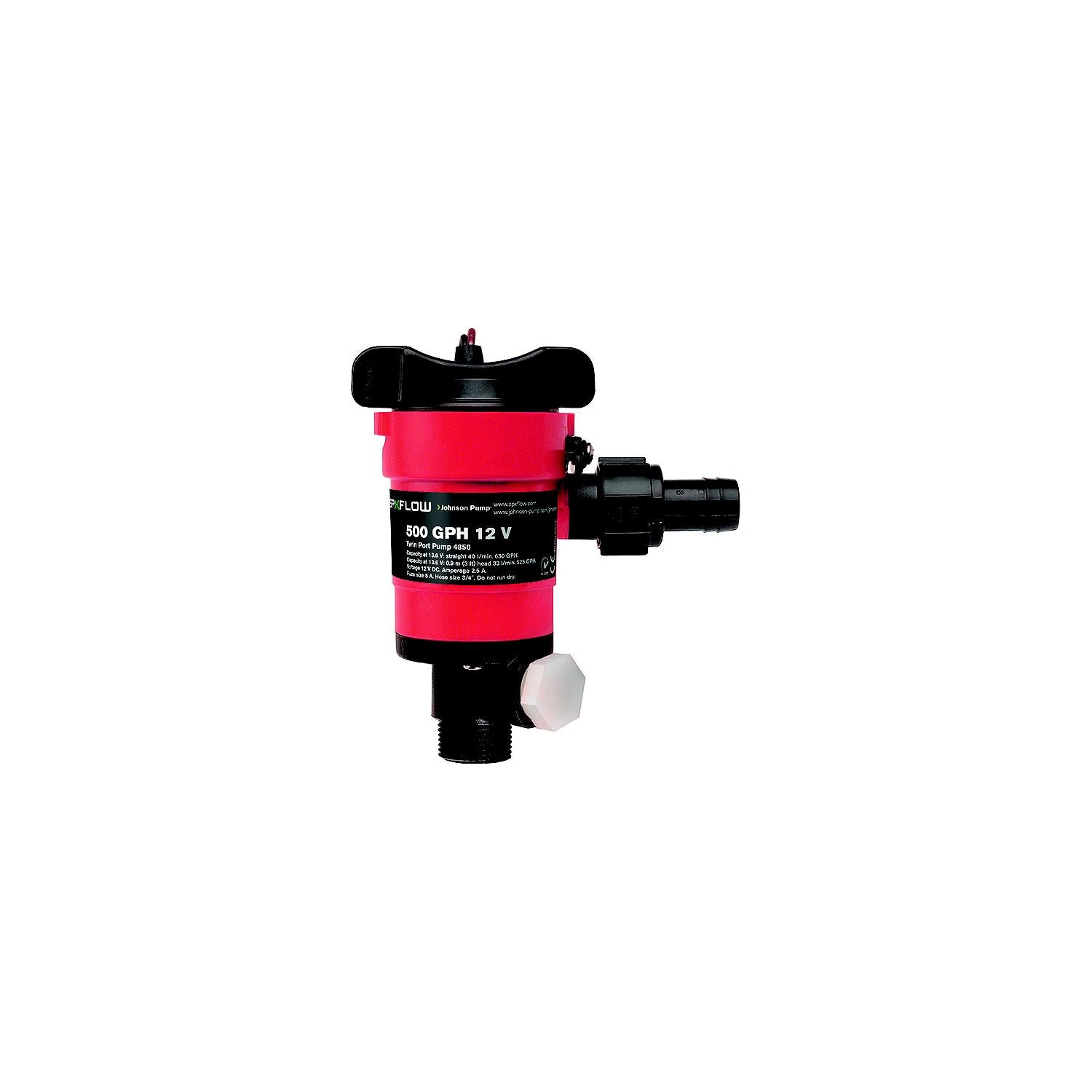 Johnson Pump 48903 Dual Port Livewell/Washdown Pump, 1000 GPH