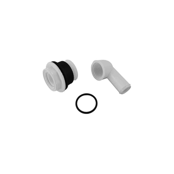 Johnson Pump 81-47246-01 Intake Elbow, Inlet Pipe Gasket and Nut For Manual Silent Electric Version Toilets