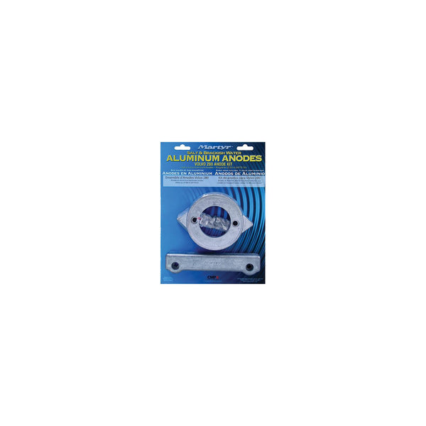 Martyr CM280KITA Aluminum Anode Kit For Volvo Penta 280 Engine (Contains 1-V18, 1-CM832598 and Fastening Hardware)