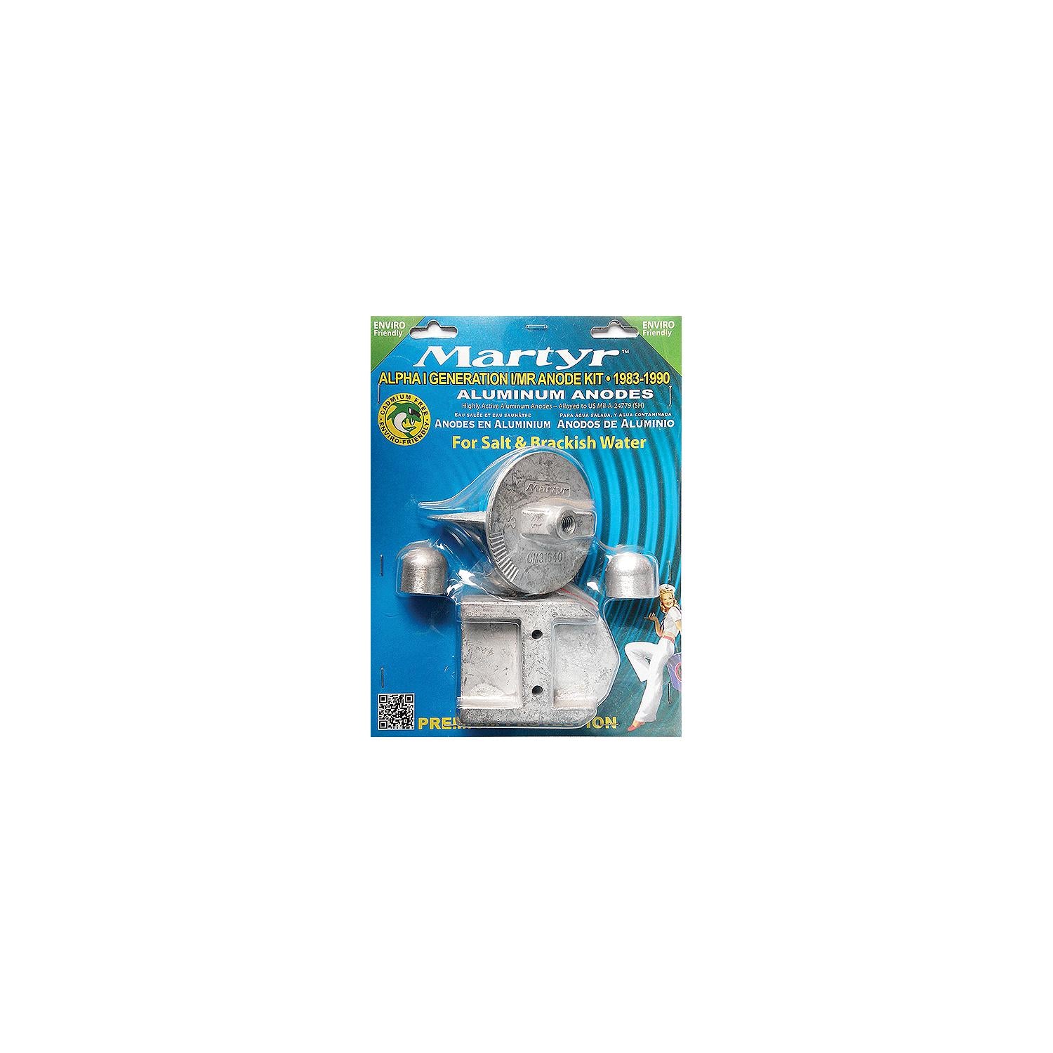 Martyr CMALPHAGEN1KITA Mercruiser Al;pha I Gen Anode Kit, Aluminum