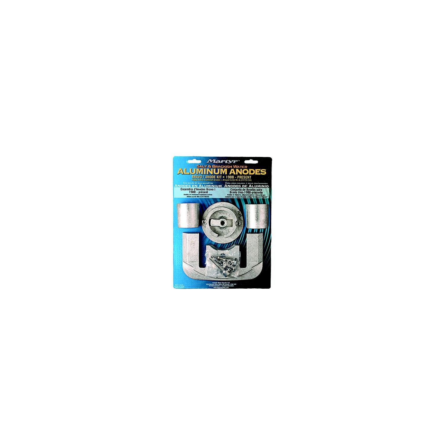 Martyr CMBRAVO1KITA Mercruiser Bravo I Anode Kit - Aluminum