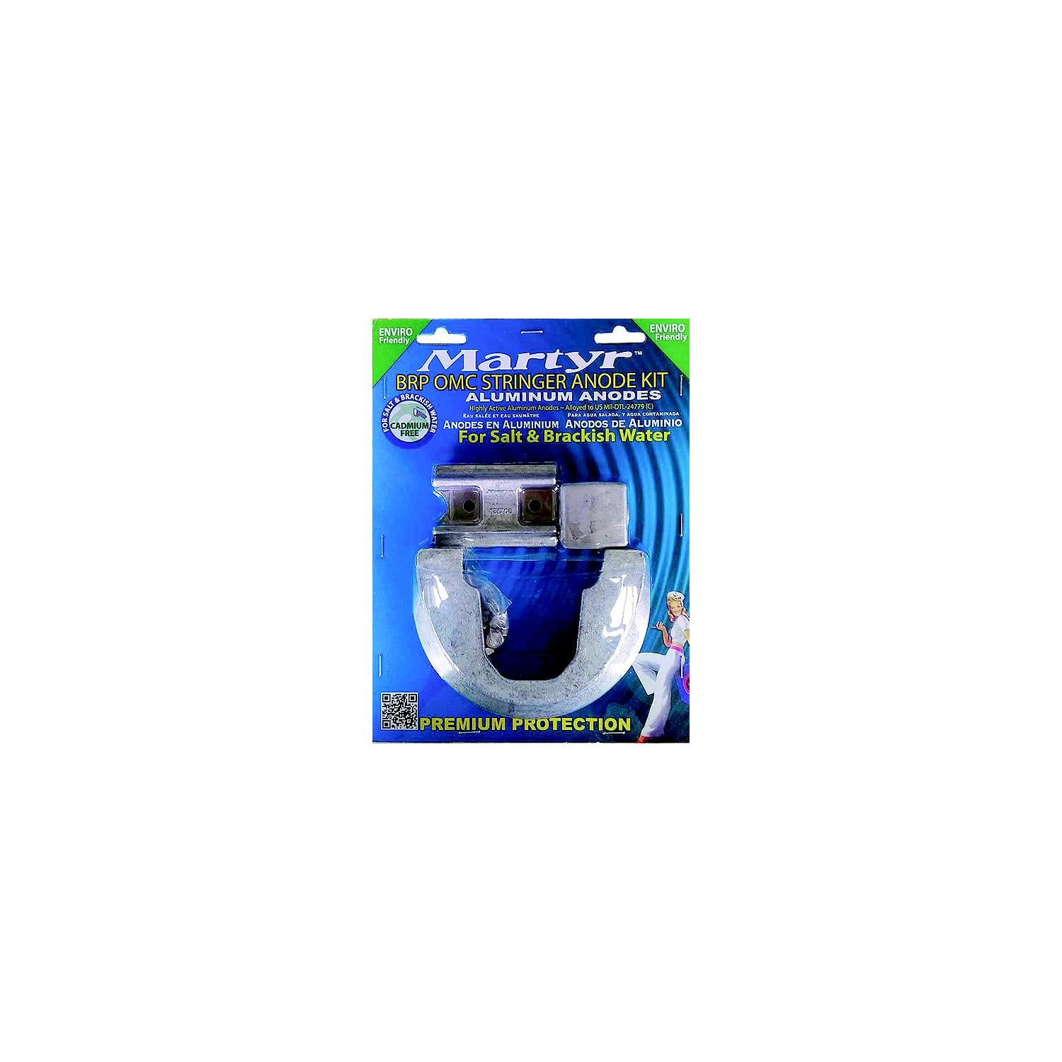 Martyr CMSTRGERKITA BRP OMC Stringer Mount Anode Kit, Aluminum