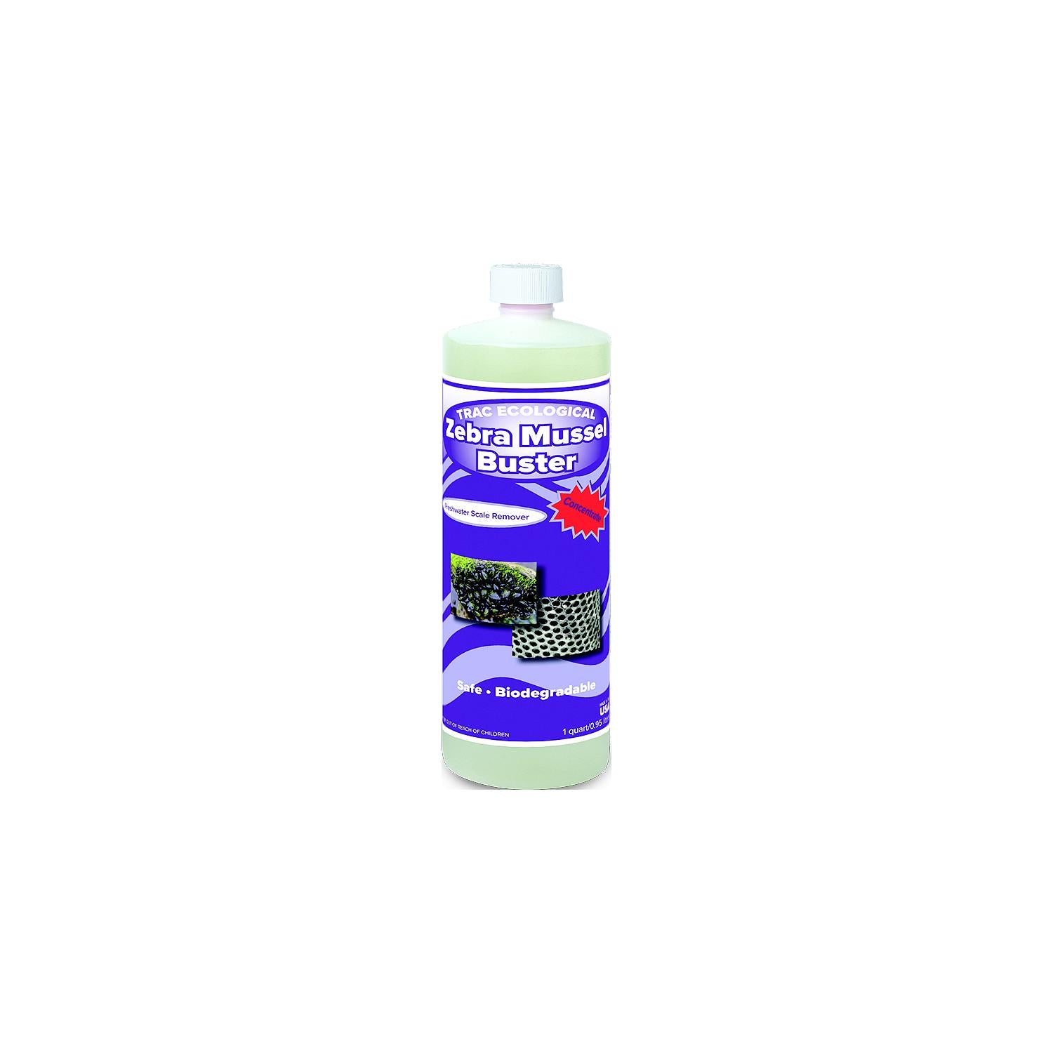nan 1525-MQ Trac Ecological 1525MG Zebra Mussel Buster, Concentrate, Quart