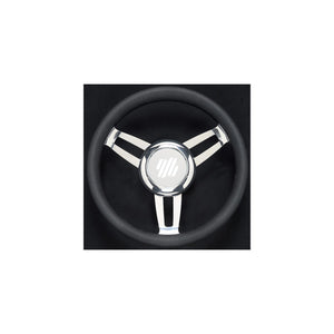 UFlex FOSCARIVCHB Foscari Steering Wheels, Black Vinyl Chrome