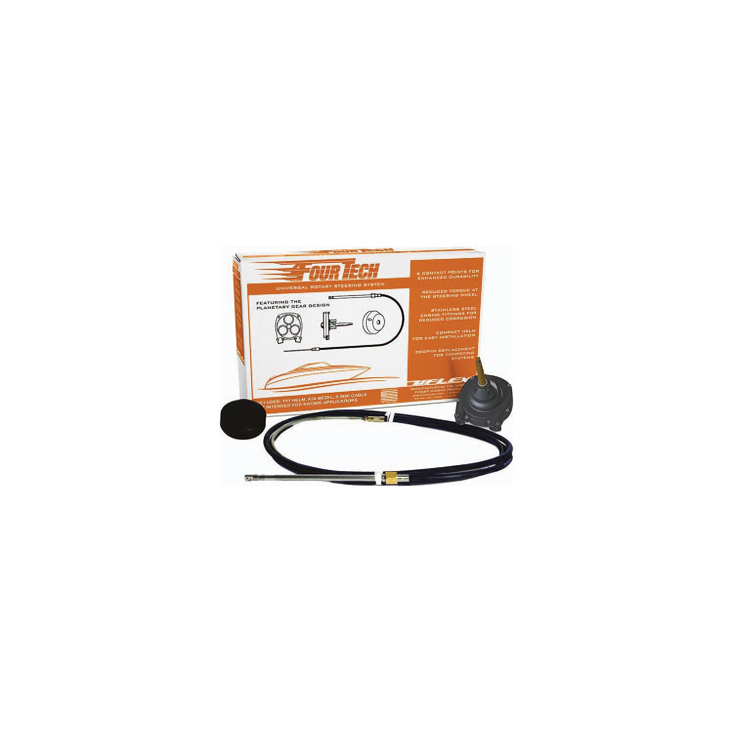 UFlex FOURTECHBLK19 Uflex Fourtechâ„¢ Rotary Steering System, 19', Black Cable