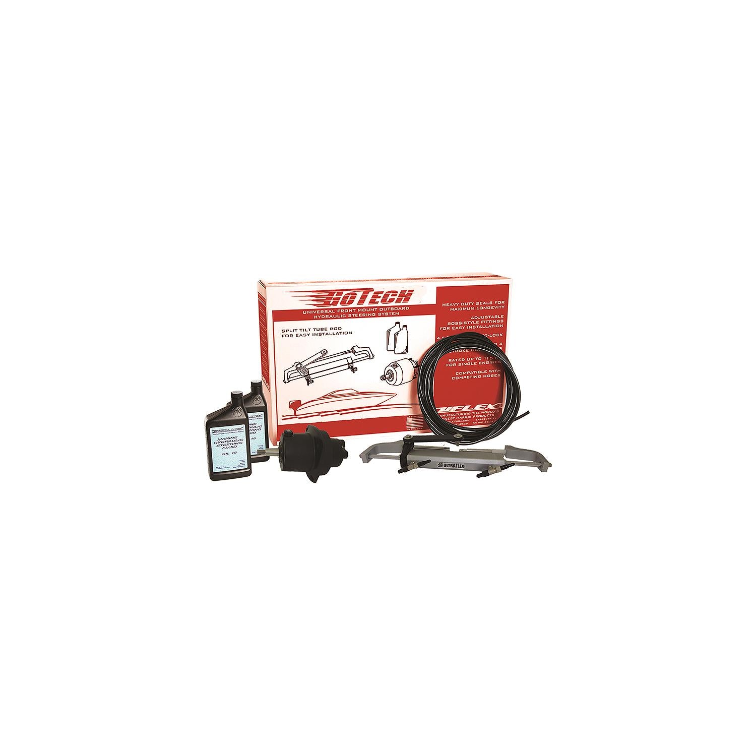 UFlex GOTECH 1.0 Hydraulic Outboard Steering Kit w/Hose