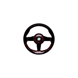 UFlex GRIMANI BR/B Uflex GRIMANIBRB Grimani Steering Wheel, Burlwood w/Black Spokes