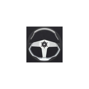 UFlex GRIMANI B/S/VE Uflex GRIMANIBSVE Grimani Steering Wheel, Black w/Silver Spokes