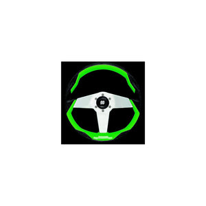 UFlex GRIMANI G/S Uflex GRIMANIGS Grimani Steering Wheel, Green w/Silver Spokes