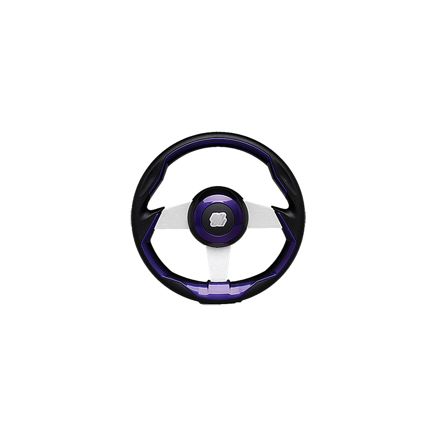 UFlex GRIMANI PL/S Uflex GRIMANIPLS Grimani Steering Wheel, Purple w/Silver Spokes