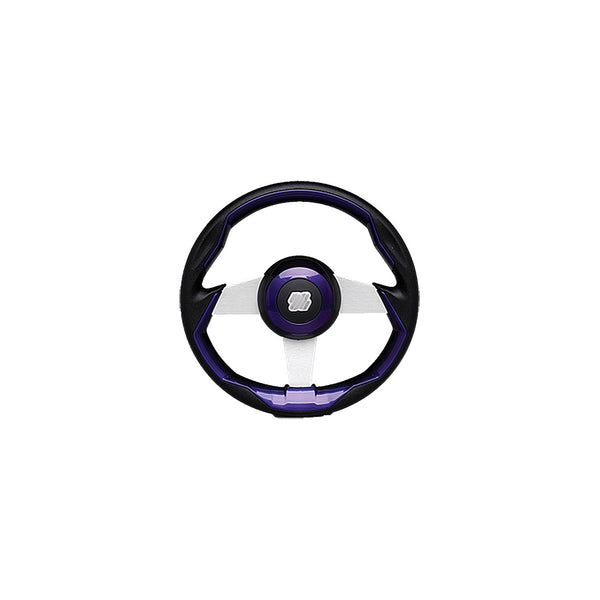 UFlex GRIMANI PL/S Uflex GRIMANIPLS Grimani Steering Wheel, Purple w/Silver Spokes