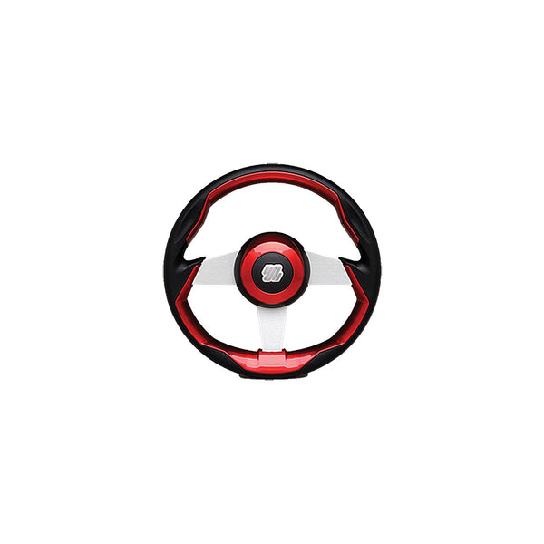 UFlex GRIMANI R/S Uflex GRIMANIRS Grimani Steering Wheel, Red w/Silver Spokes