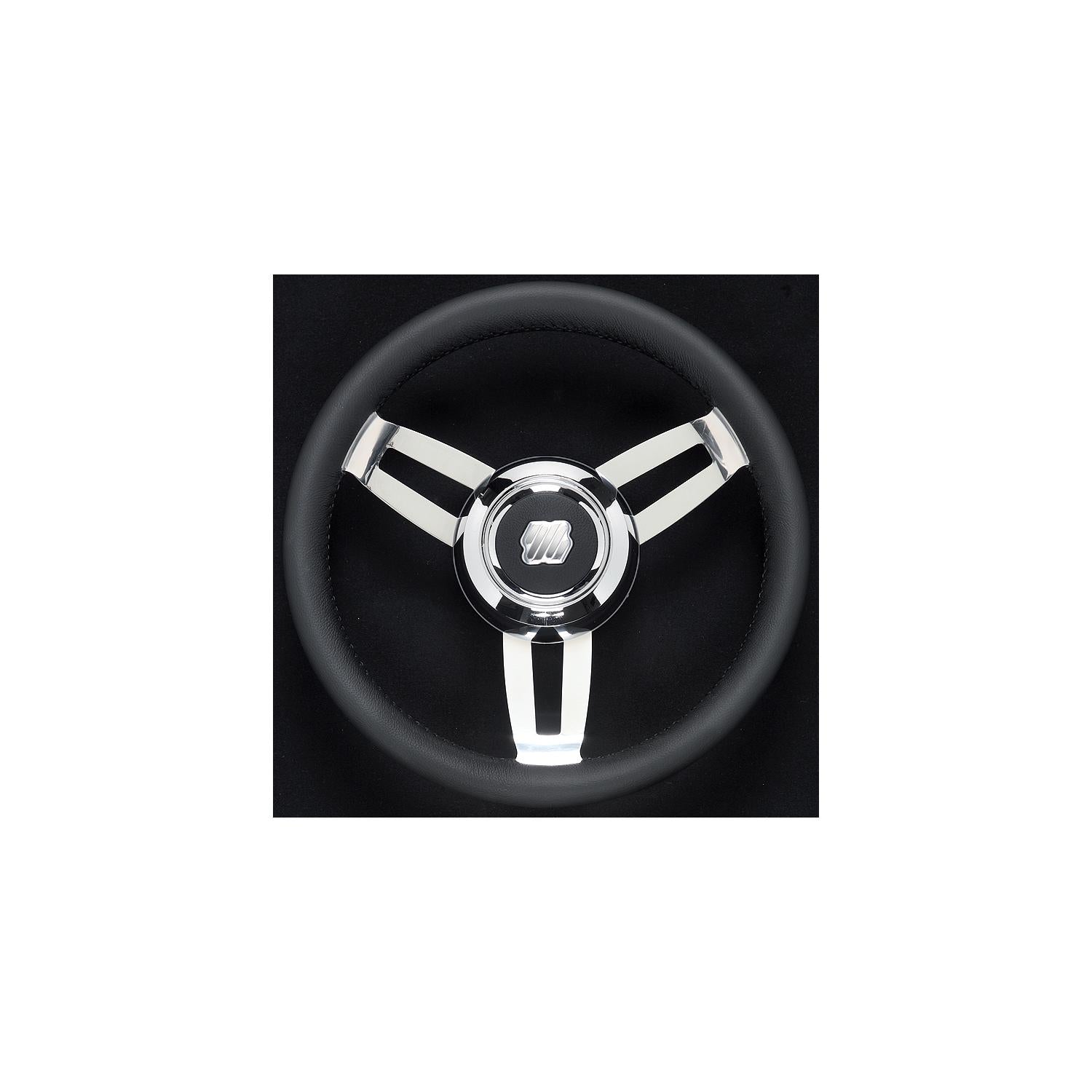 UFlex MOROSINI U/CH/B Morosini Steering Wheels, Black Poly w/Chrome Hub