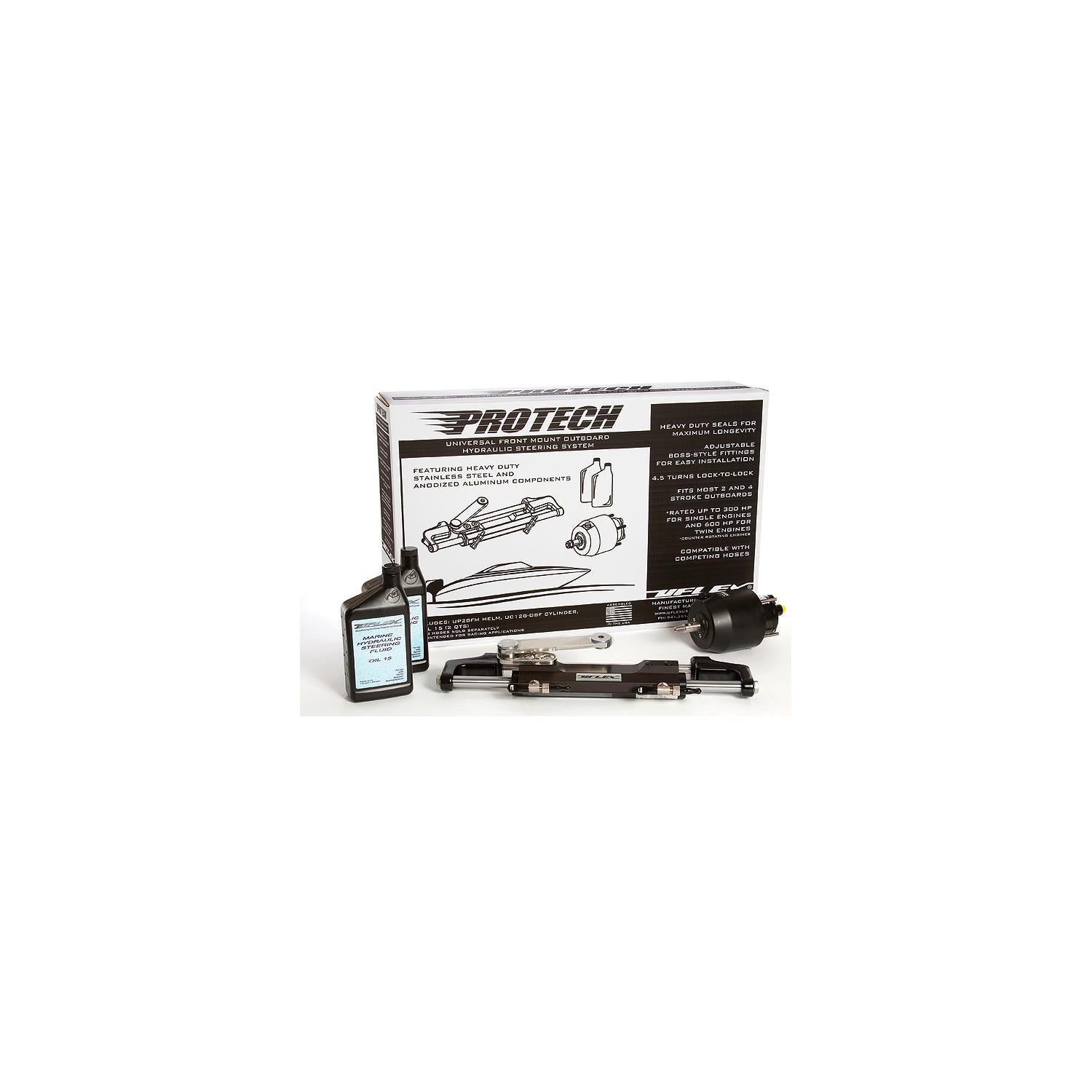 UFlex PROTECH 1.1 Uflex PROTECH11 Protech Hydraulic Steering System for Mercury/Mariner, Yamaha, Honda, Suzuki. Hoses sold separately.