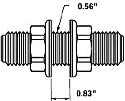 UFlex R7 Hydraulic Hose 3/4" Bulkhead Fitting Kit