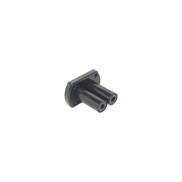 UFlex R8B Hydraulic Dual Hose Bulkhead Fitting, Black