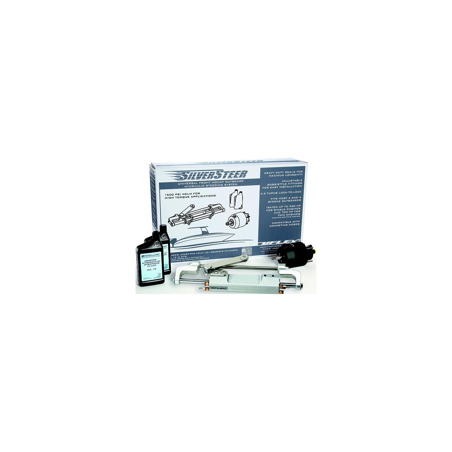 UFlex SILVERSTEERXP2T Uflex SILVERSTEERXP2Tâ„¢ Universal Front Mount Outboard Hydralic Steering System
