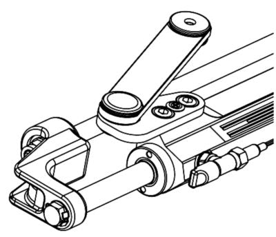 UFlex UC128-SVS 1 Uflex UC128SVS1 Silversteerâ„¢ Front Mount Hydraulic Steering Cylinder w/Straight Arm, 7.3cu.in.