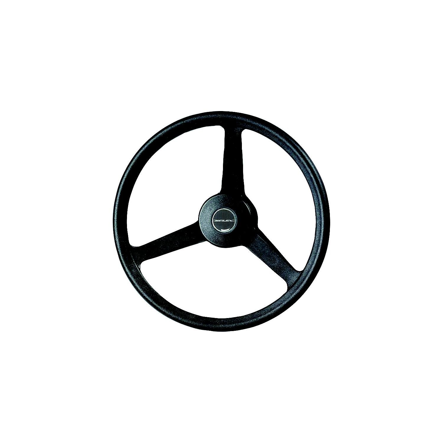 UFlex V32N Black 3-Spoke Steering Wheel