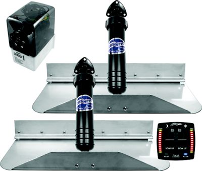 Bennett Trim Tabs 6BT-50110-85-00 189OBI Classic Hydraulic Tab Kit With OBI9000H Integrated Helm Control, 18" x 9"